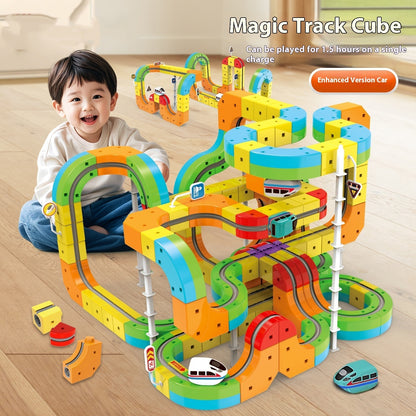 Beyond™ Children's Educational Cube Building Blocks Track Train